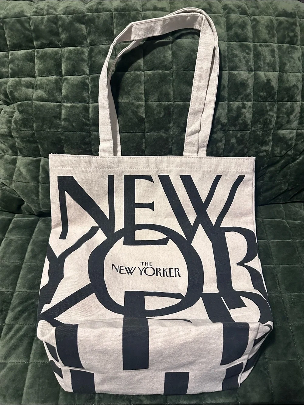 The New Yorker Canvas Tote in Natural and Black